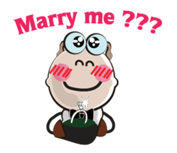 Love of Funny Fluffy-white Sheep sticker #15537946