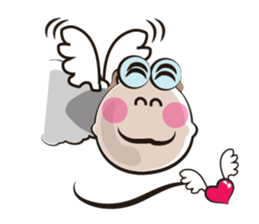 Love of Funny Fluffy-white Sheep sticker #15537947