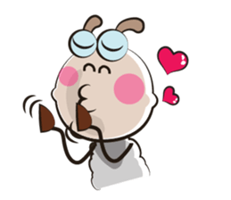 Love of Funny Fluffy-white Sheep sticker #15537948