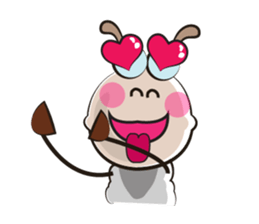 Love of Funny Fluffy-white Sheep sticker #15537949