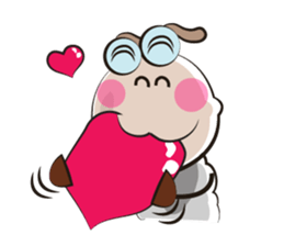 Love of Funny Fluffy-white Sheep sticker #15537950