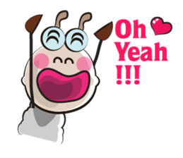 Love of Funny Fluffy-white Sheep sticker #15537952