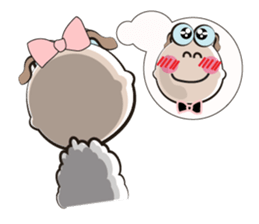 Love of Funny Fluffy-white Sheep sticker #15537954