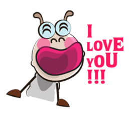 Love of Funny Fluffy-white Sheep sticker #15537955