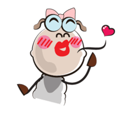 Love of Funny Fluffy-white Sheep sticker #15537957