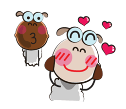 Love of Funny Fluffy-white Sheep sticker #15537958