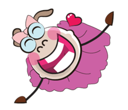 Love of Funny Fluffy-white Sheep sticker #15537960