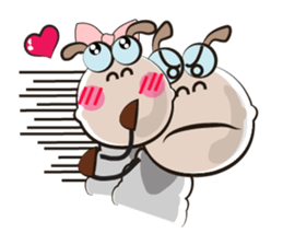 Love of Funny Fluffy-white Sheep sticker #15537961