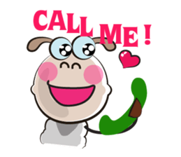 Love of Funny Fluffy-white Sheep sticker #15537963