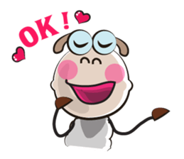 Love of Funny Fluffy-white Sheep sticker #15537964