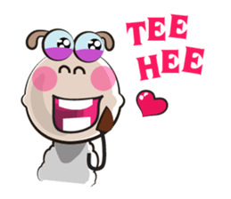 Love of Funny Fluffy-white Sheep sticker #15537965