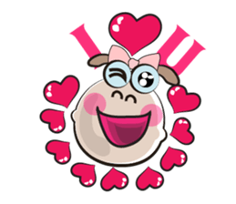 Love of Funny Fluffy-white Sheep sticker #15537967