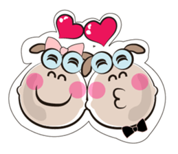 Love of Funny Fluffy-white Sheep sticker #15537968