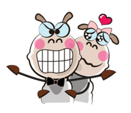 Love of Funny Fluffy-white Sheep sticker #15537969