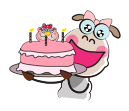 Love of Funny Fluffy-white Sheep sticker #15537972