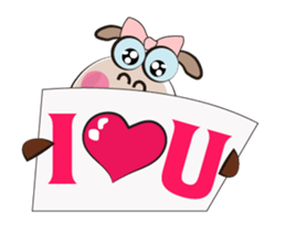 Love of Funny Fluffy-white Sheep sticker #15537973