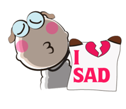 Love of Funny Fluffy-white Sheep sticker #15537974