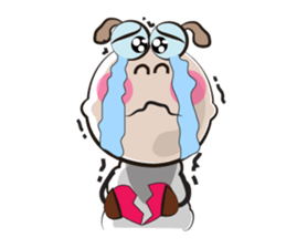 Love of Funny Fluffy-white Sheep sticker #15537975