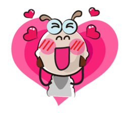 Love of Funny Fluffy-white Sheep sticker #15537976