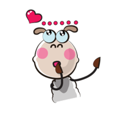 Love of Funny Fluffy-white Sheep sticker #15537977