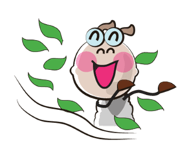 Active Life of Very Funny White Sheep sticker #15538434