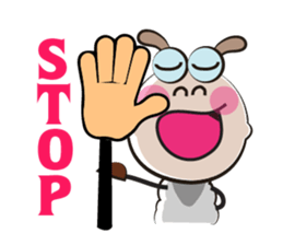 Active Life of Very Funny White Sheep sticker #15538438