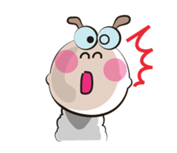 Active Life of Very Funny White Sheep sticker #15538443