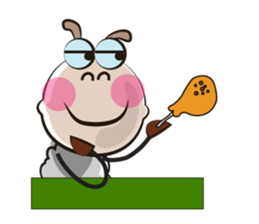 Active Life of Very Funny White Sheep sticker #15538444