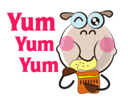 Active Life of Very Funny White Sheep sticker #15538446