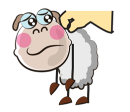 Active Life of Very Funny White Sheep sticker #15538447