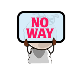 Active Life of Very Funny White Sheep sticker #15538451
