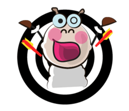 Active Life of Very Funny White Sheep sticker #15538454