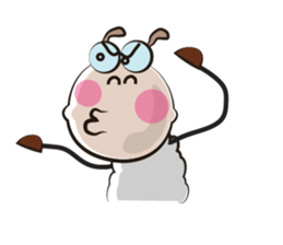 Active Life of Very Funny White Sheep sticker #15538455