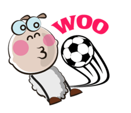 Active Life of Very Funny White Sheep sticker #15538456