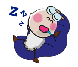 Active Life of Very Funny White Sheep sticker #15538457