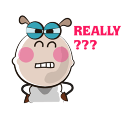 Active Life of Very Funny White Sheep sticker #15538459