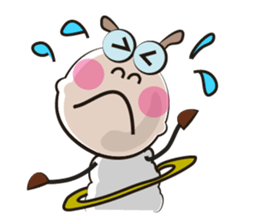 Active Life of Very Funny White Sheep sticker #15538462
