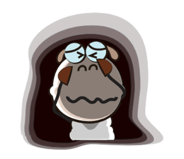 Active Life of Very Funny White Sheep sticker #15538463