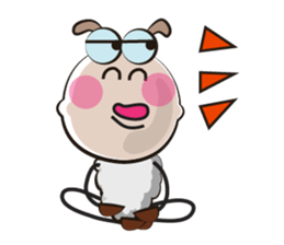 Active Life of Very Funny White Sheep sticker #15538465
