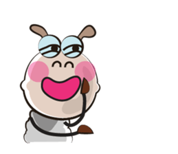 Active Life of Very Funny White Sheep sticker #15538466