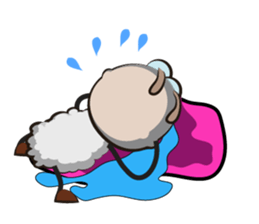Active Life of Very Funny White Sheep sticker #15538473