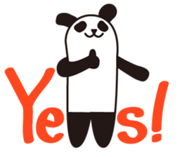 Long panda sticker #15538986