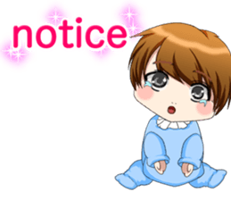 Lovely Loofow Baby English sticker #15539078