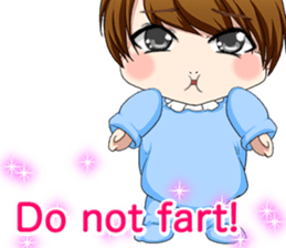 Lovely Loofow Baby English sticker #15539086