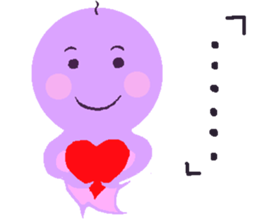 lovely violet smile sticker #15540070