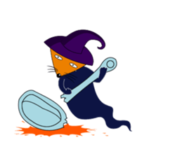 Fox and Witch Spoon Animated sticker #15541402