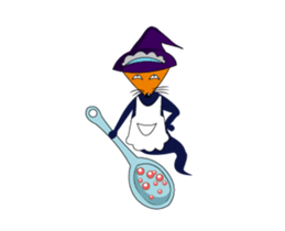 Fox and Witch Spoon Animated sticker #15541403