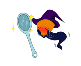 Fox and Witch Spoon Animated sticker #15541404