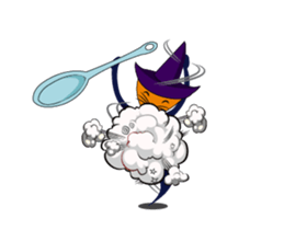 Fox and Witch Spoon Animated sticker #15541406