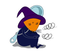 Fox and Witch Spoon Animated sticker #15541416